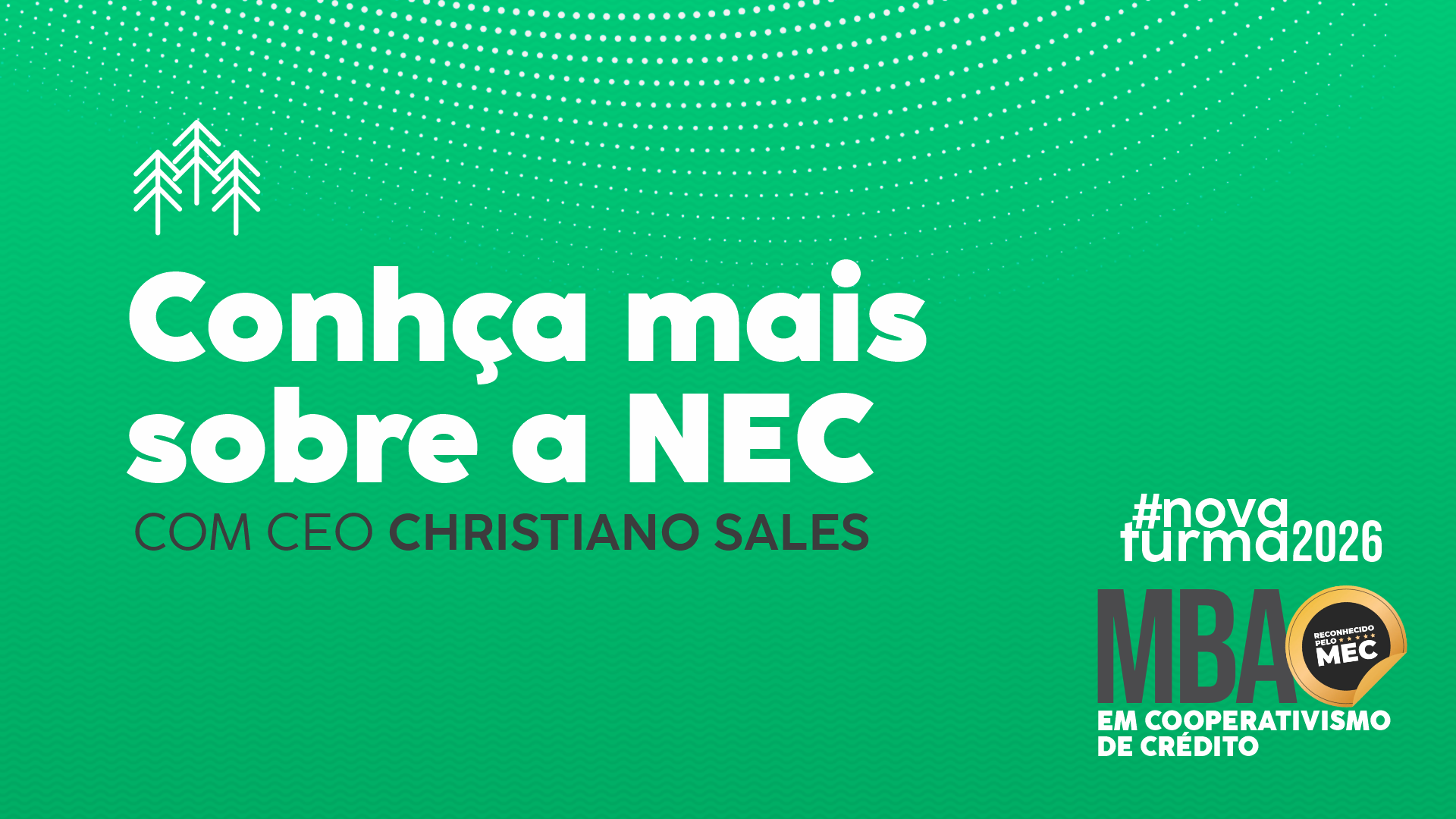Vídeo de apresentação do MBA em Cooperativismo de Crédito com Christiano, CEO da NEC
