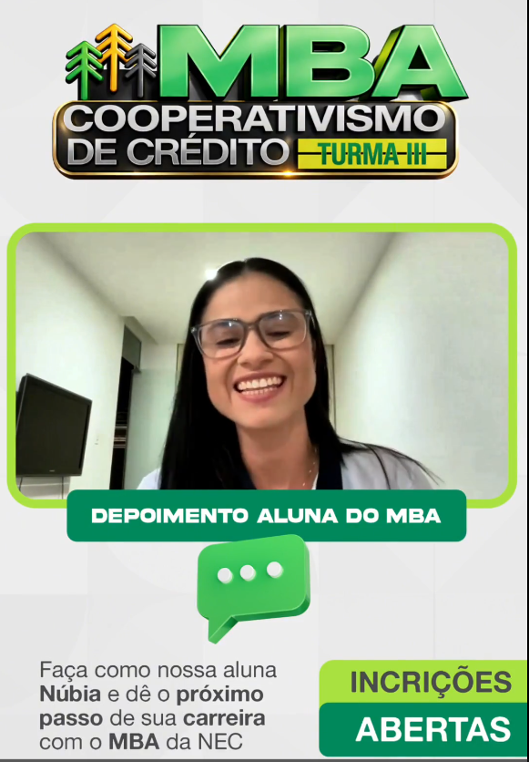 Depoimento de aluna sobre a experiência no MBA em Cooperativismo de Crédito